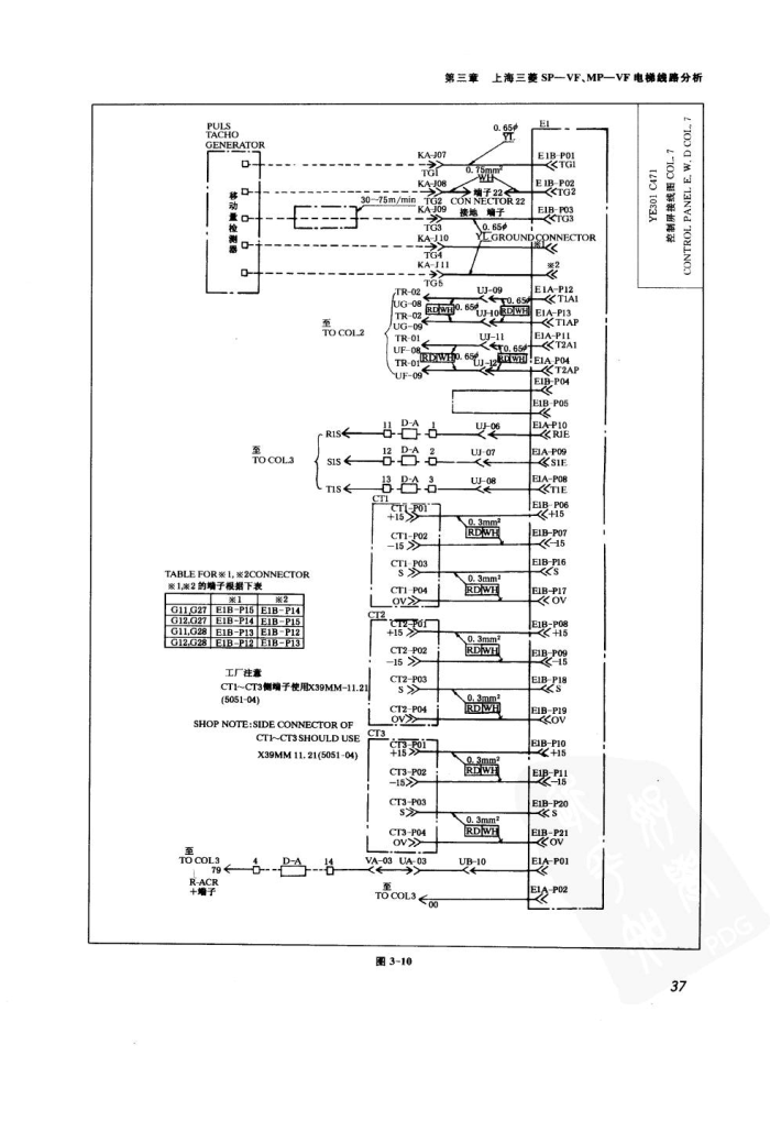 三菱spvf电梯线路分析